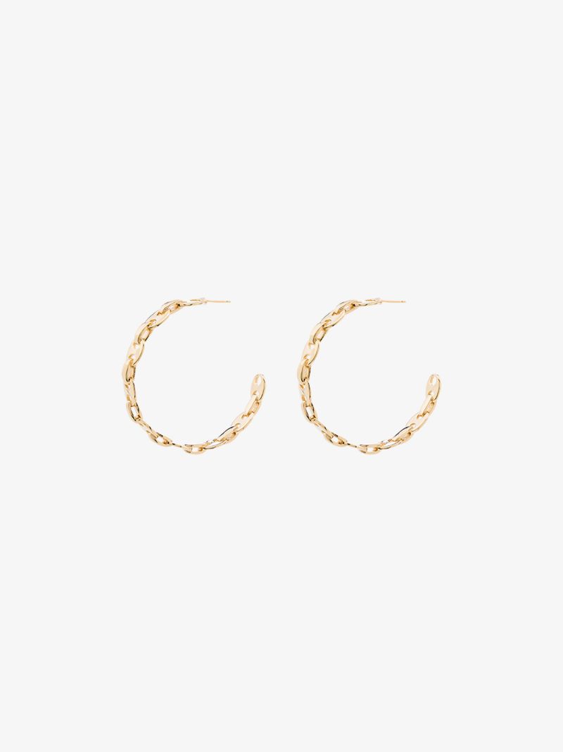 Gold Tone Eight Hoop Earrings