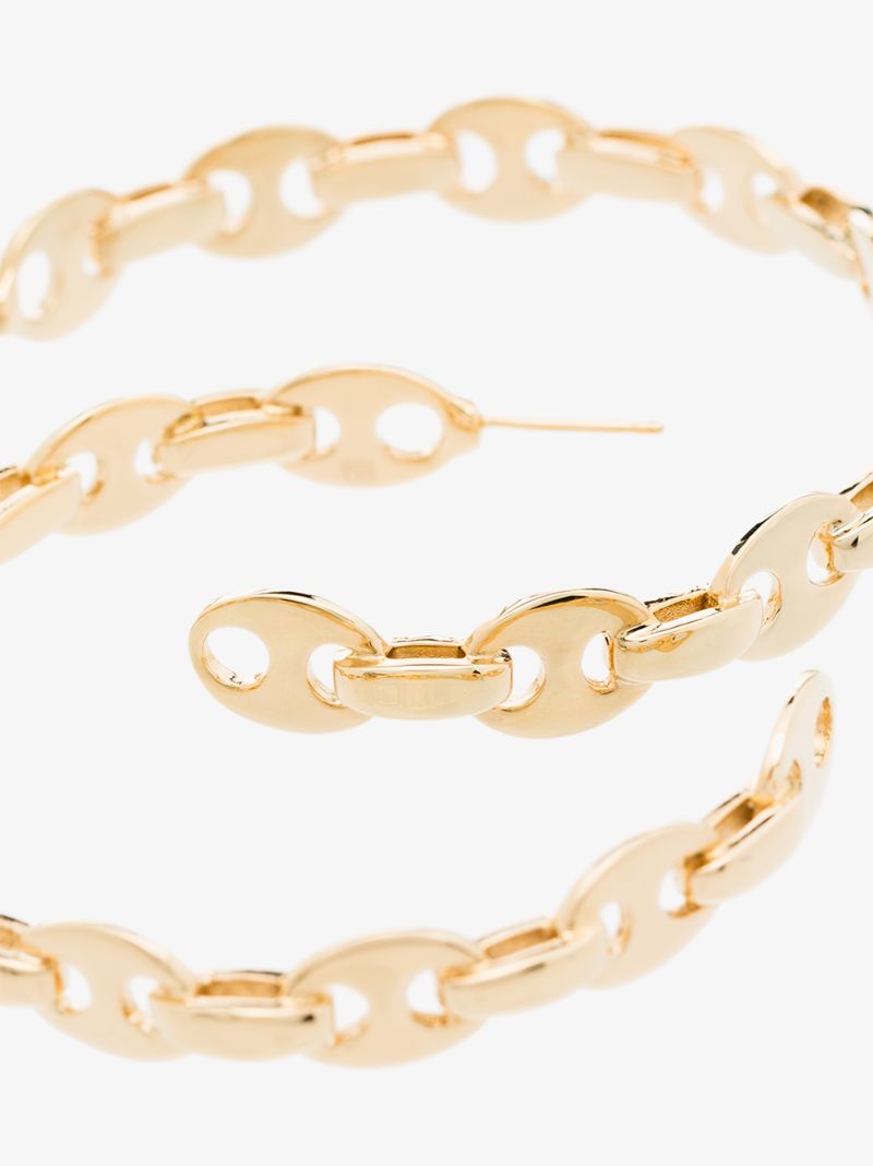 Gold Tone Eight Hoop Earrings