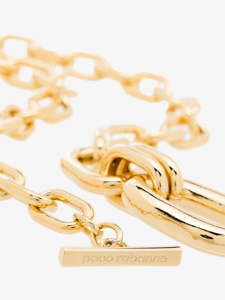 Gold Tone Double Wrap Chain Necklace