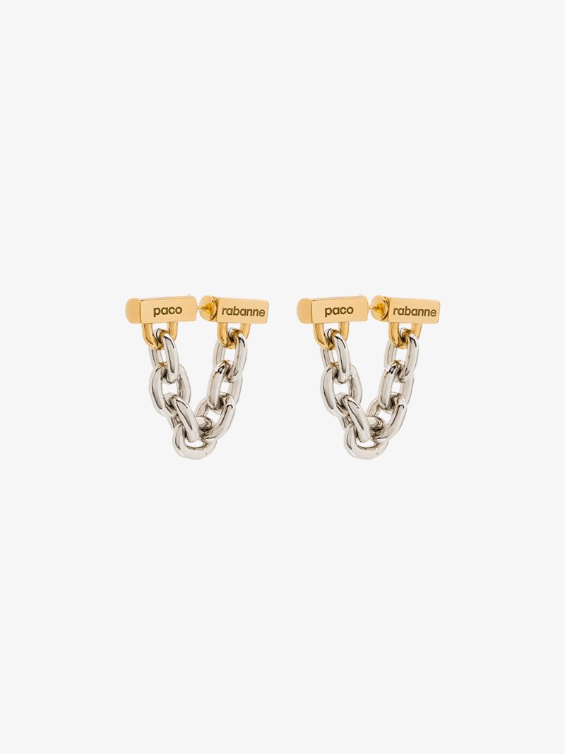 Gold Tone Chain Earrings