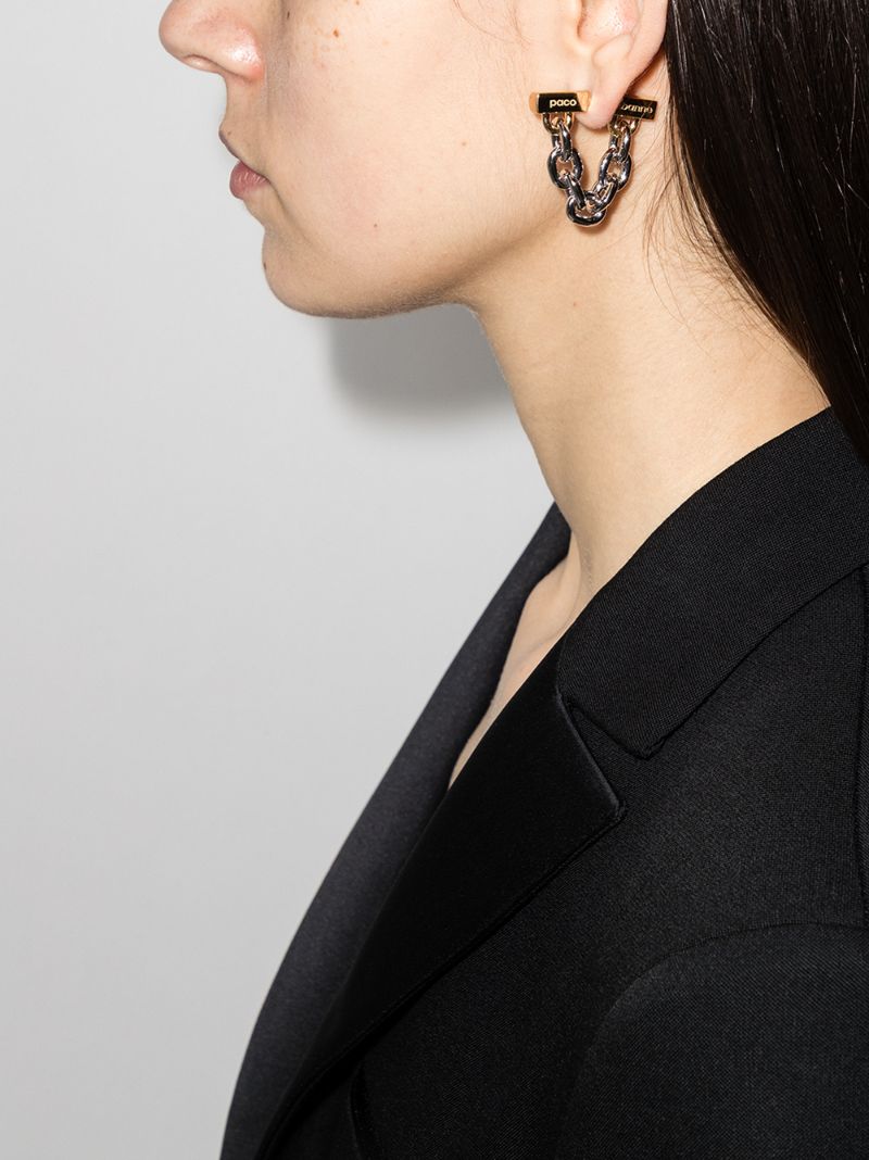 Gold Tone Chain Earrings