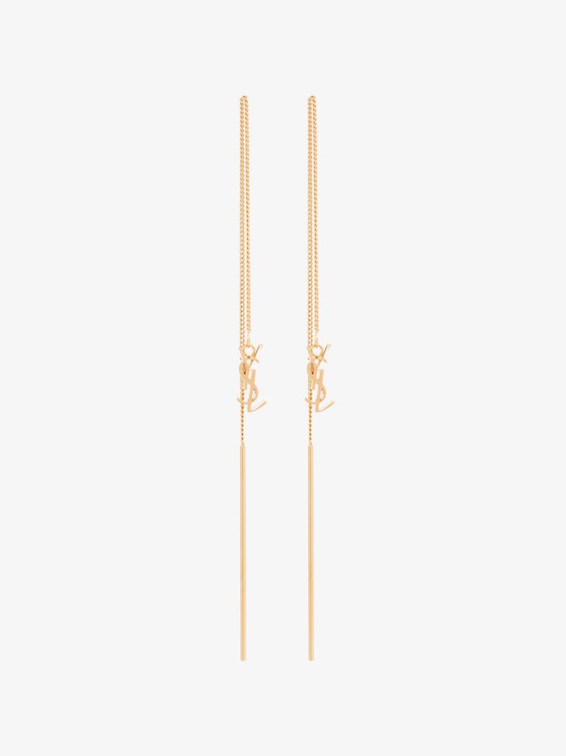 Gold-tone Opyum Chain Pendant Earrings