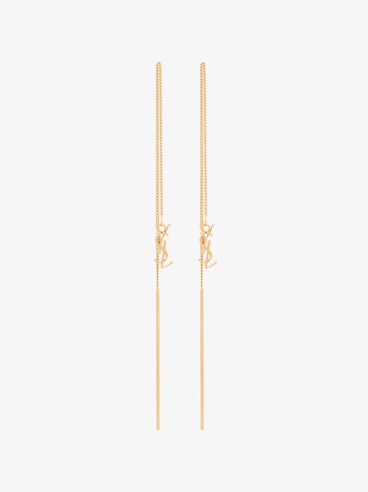 Gold-tone Opyum Chain Pendant Earrings