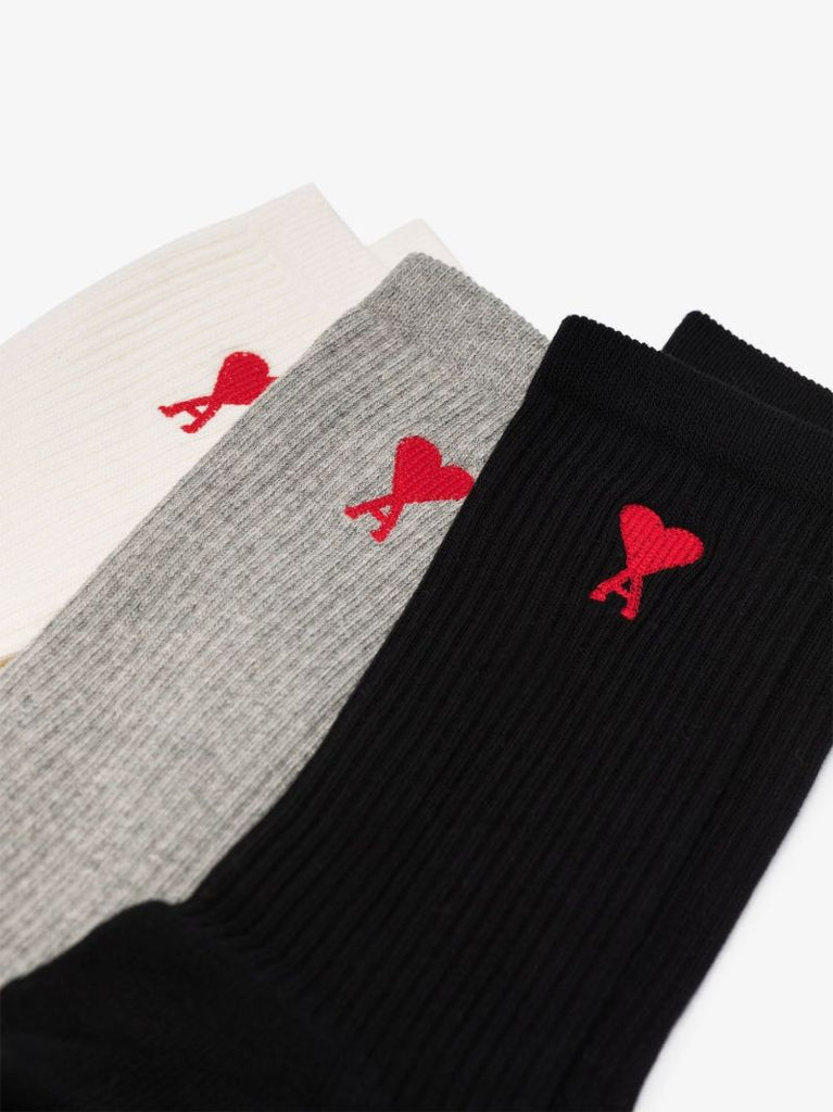 White, Grey and Black Ami De Coeur Socks Set