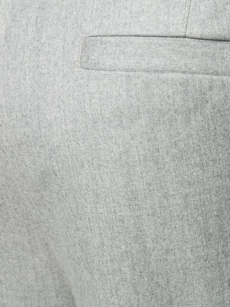 Grey Drawstring Tailored Trousers