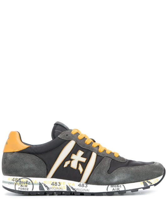 Grey Eric Leather Sneakers