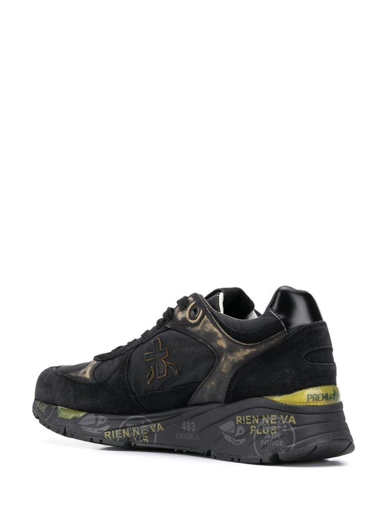 Black Logo Low Top Sneakers