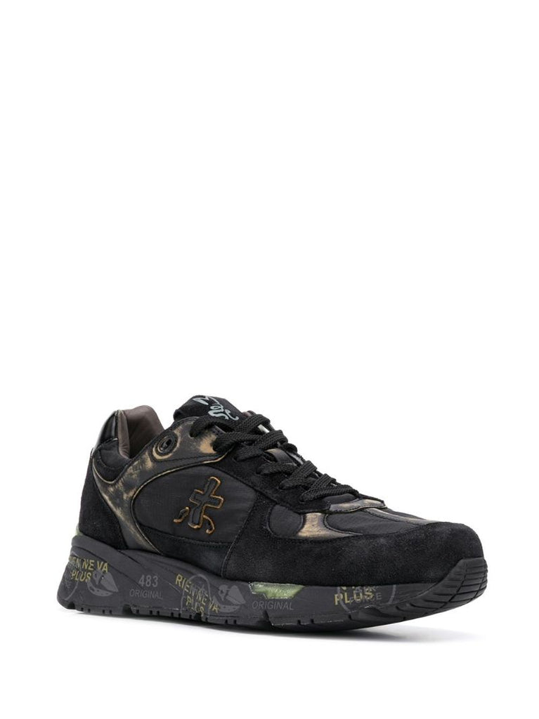 Black Logo Low Top Sneakers