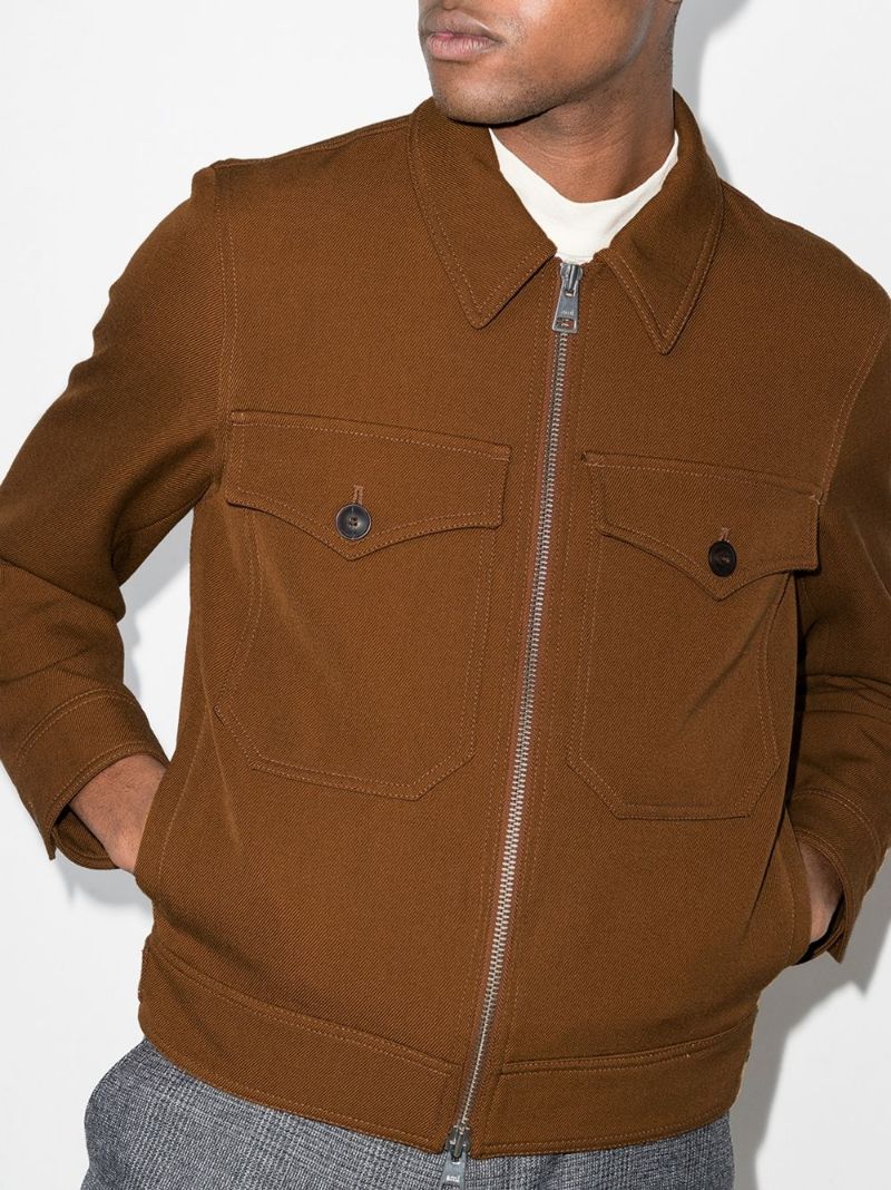 Zip-up Wool Jacket