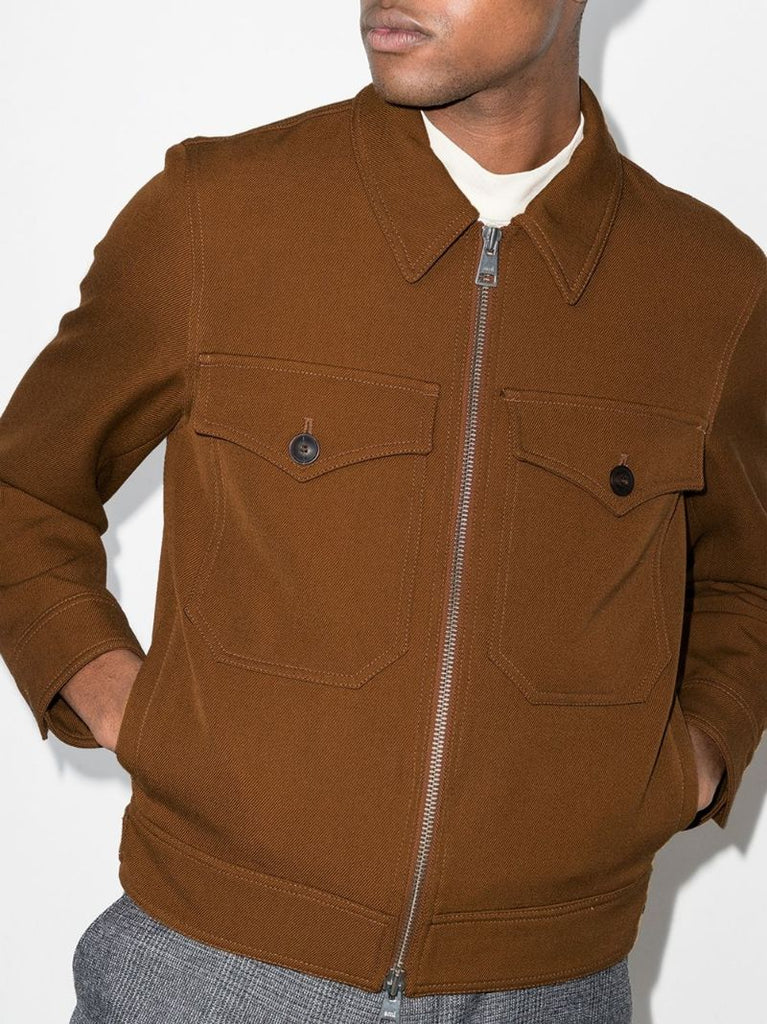 Zip-up Wool Jacket
