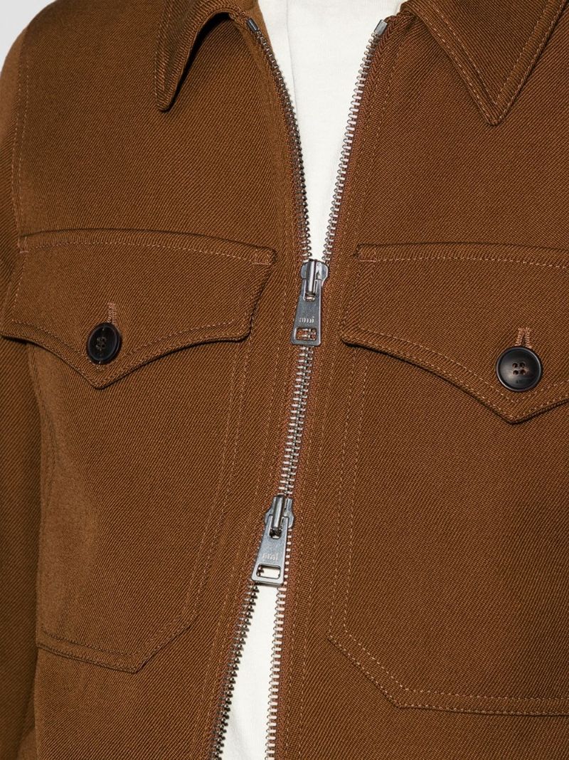Zip-up Wool Jacket