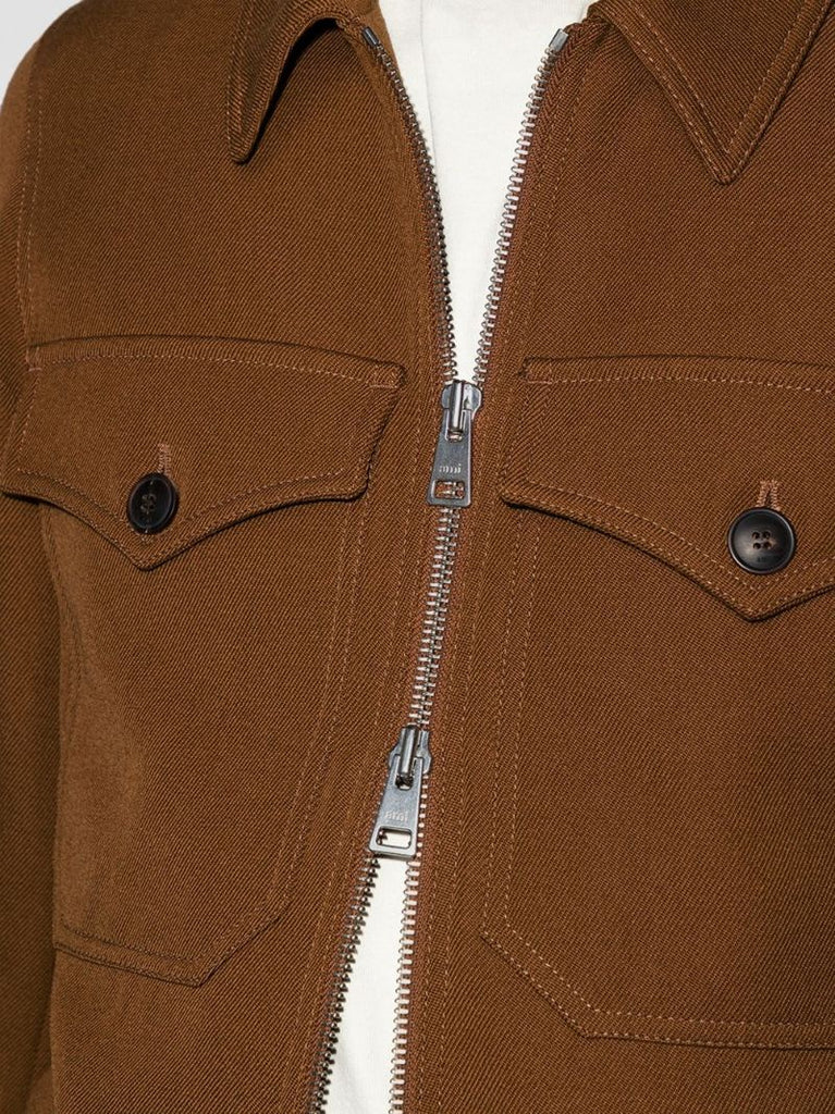 Zip-up Wool Jacket