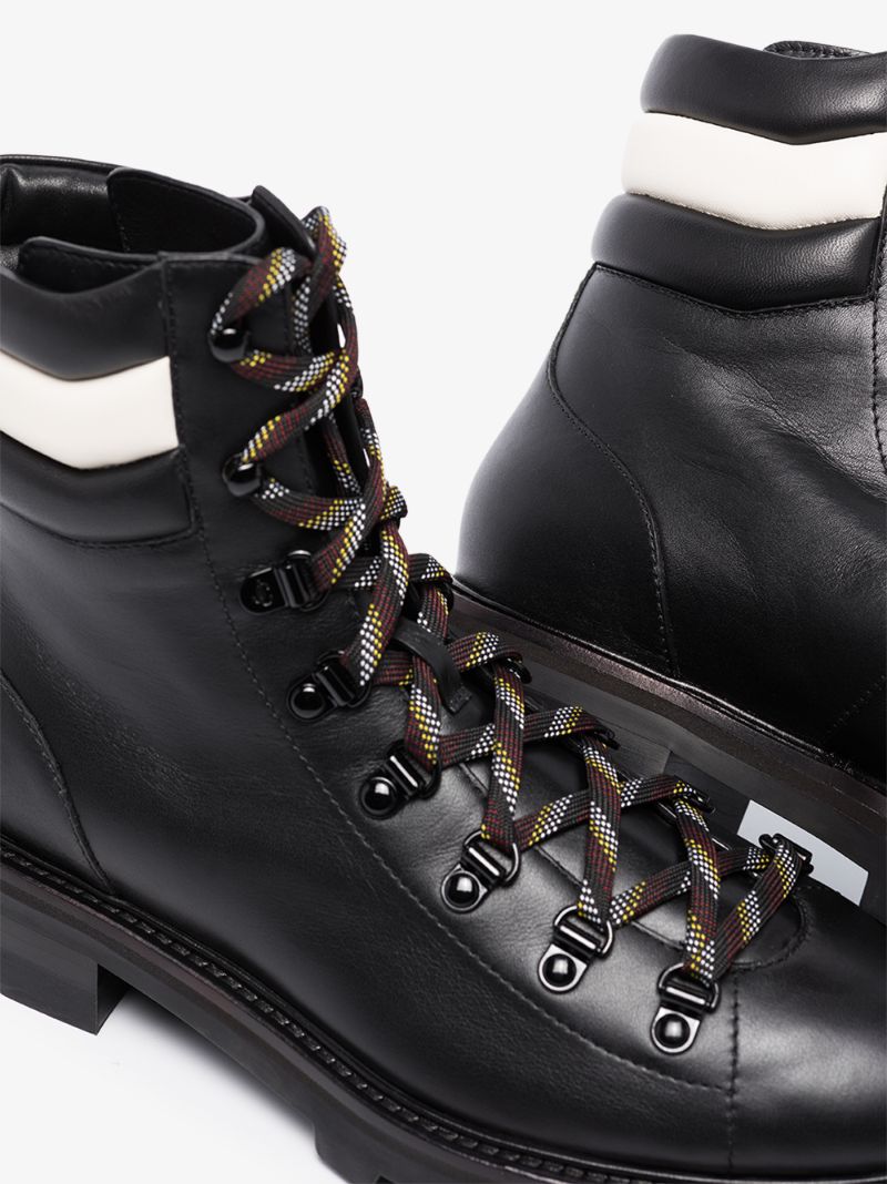 Black Eshe Leather Hiking Boots
