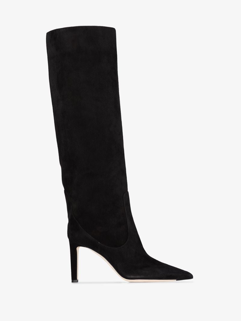 Black Mavis 85 Knee-high Suede Boots