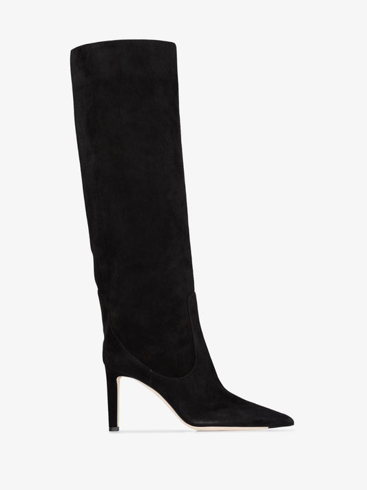 Black Mavis 85 Knee-high Suede Boots