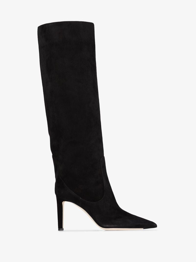 Black Mavis 85 Knee-high Suede Boots