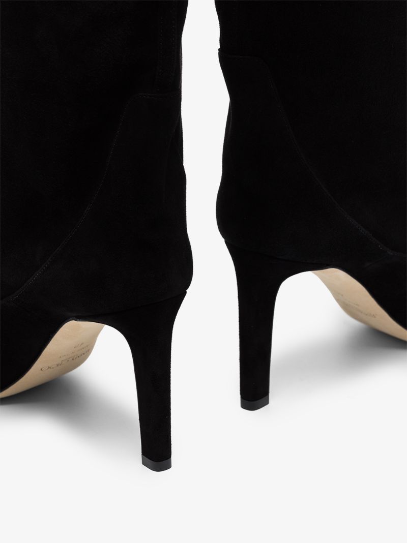 Black Mavis 85 Knee-high Suede Boots