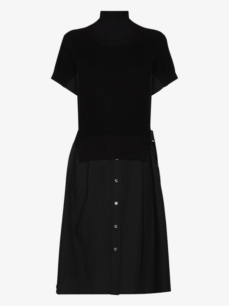 Knitted Overlay Midi Dress