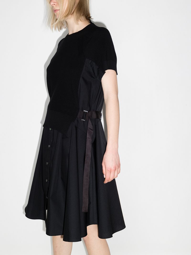 Knitted Overlay Midi Dress