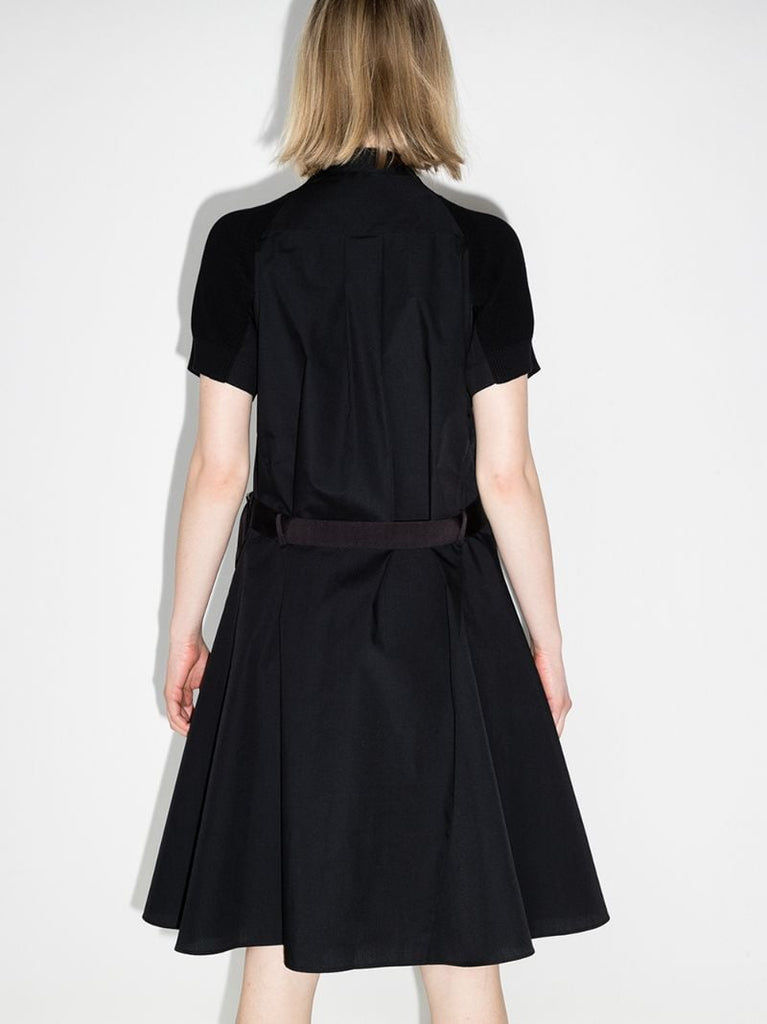 Knitted Overlay Midi Dress