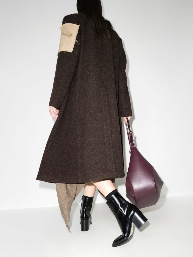 Black Leandra 75 Patent Leather Ankle Boots