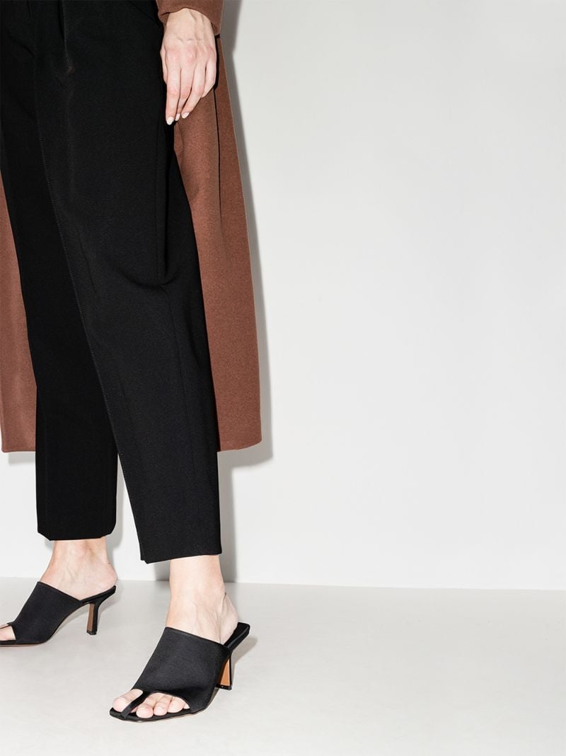 Black Jumel 80 Square Toe Mules