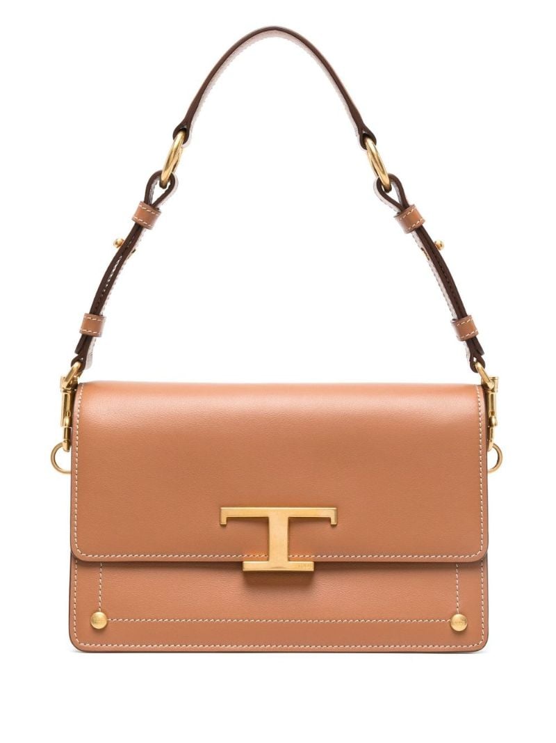 Brown Cartella Mini Leather Shoulder Bag