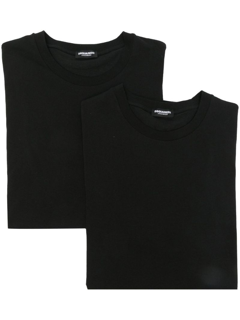 Black Logo Twin Pack Cotton T-shirts
