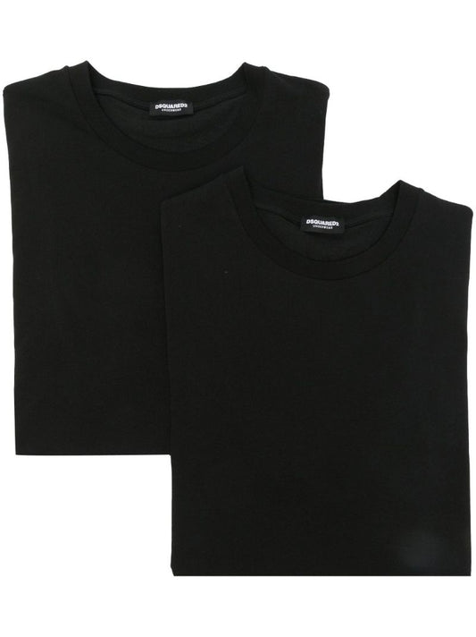 Black Logo Twin Pack Cotton T-shirts