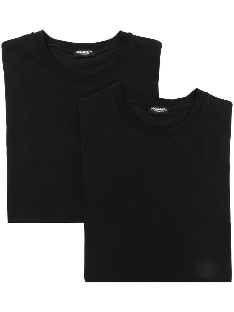 Black Logo Twin Pack Cotton T-shirts