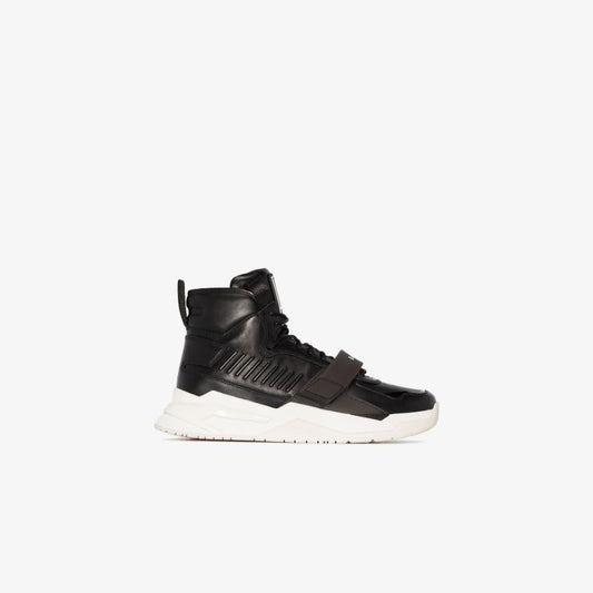 Black B-ball High Top Leather Sneakers