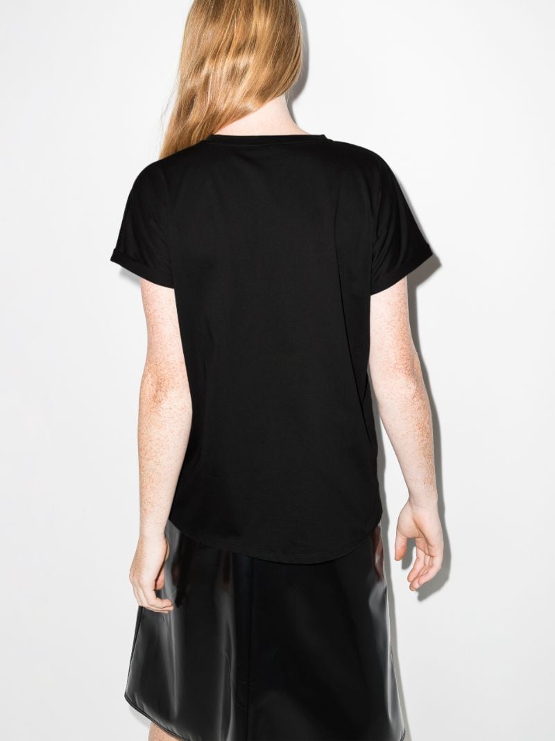 Flocked Logo Cotton T-shirt