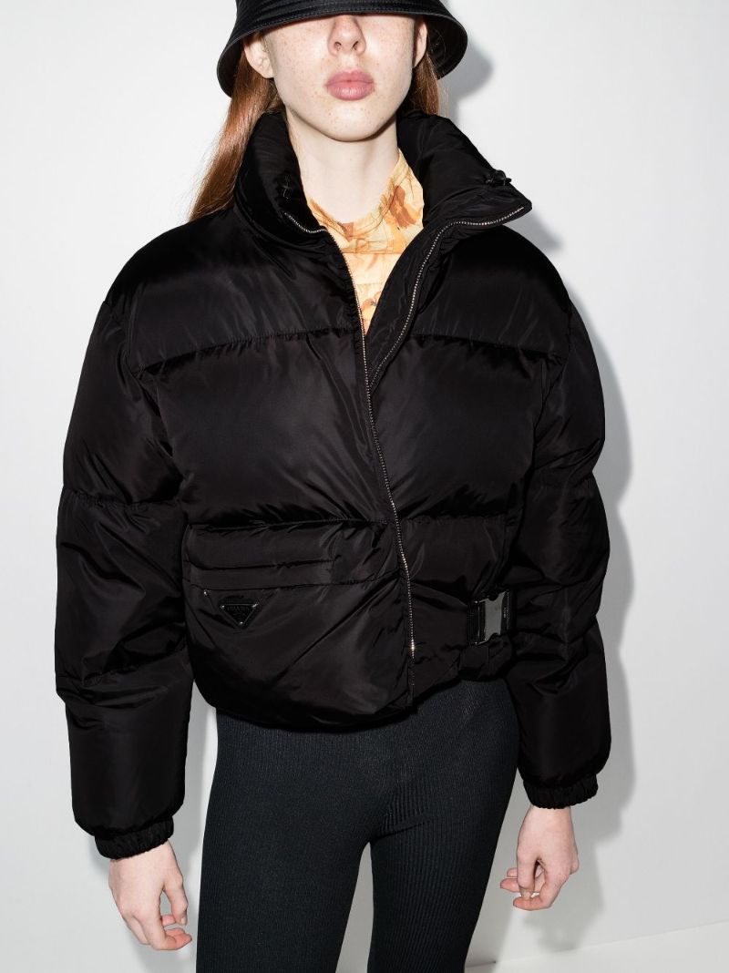Re-nylon Buckled Puffer Jacket