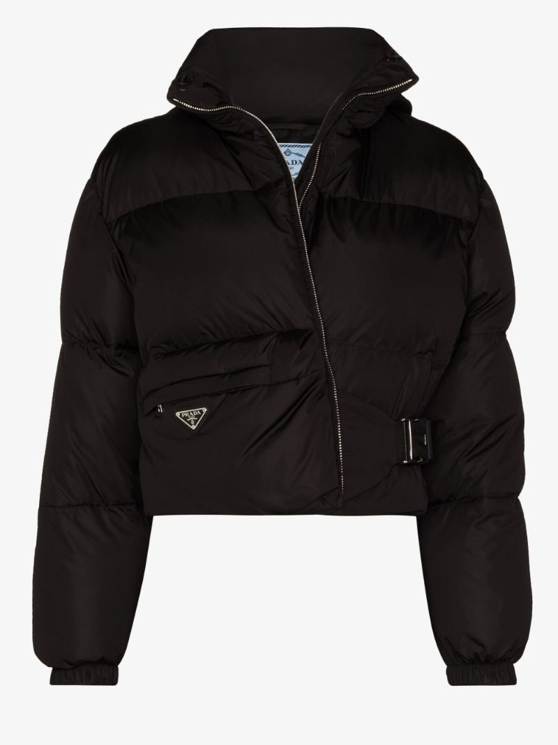 Re-nylon Buckled Puffer Jacket