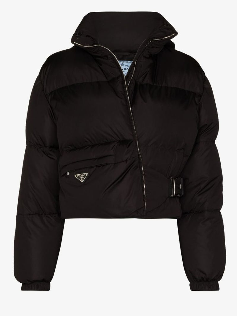 Re-nylon Buckled Puffer Jacket