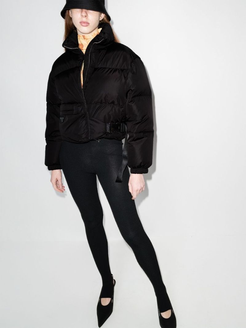 Re-nylon Buckled Puffer Jacket