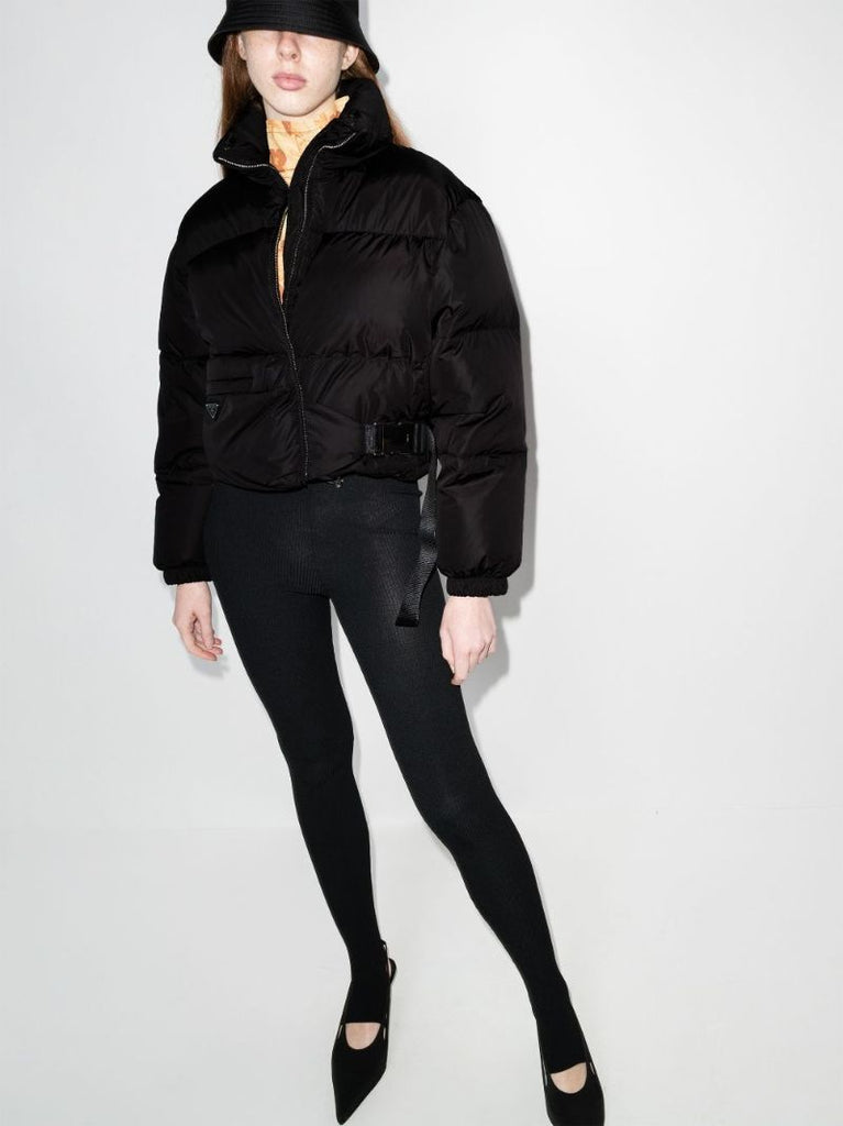 Re-nylon Buckled Puffer Jacket