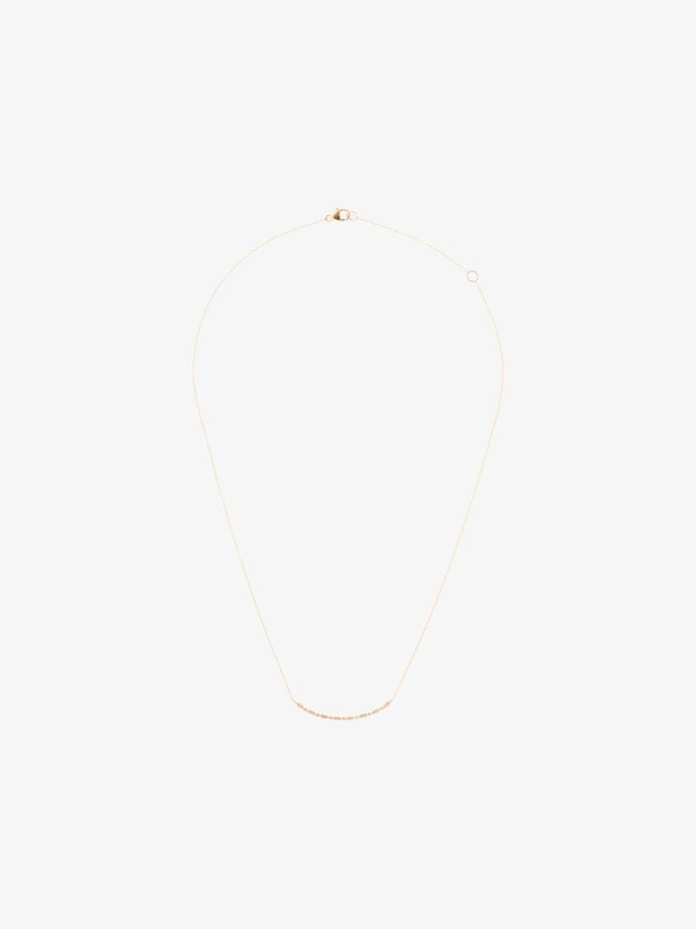 14k Yellow Gold Sylvie Long Bar Diamond Necklace