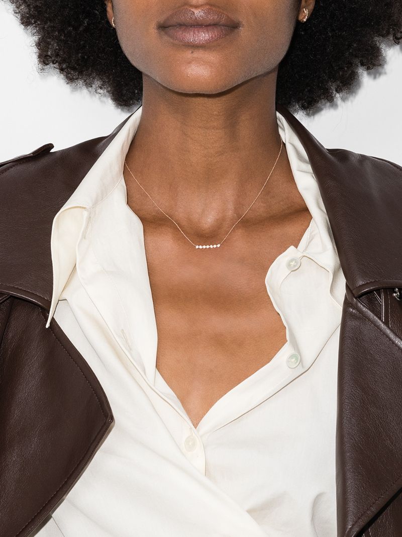14k Rose Gold Lulu Jack Bar Diamond Necklace