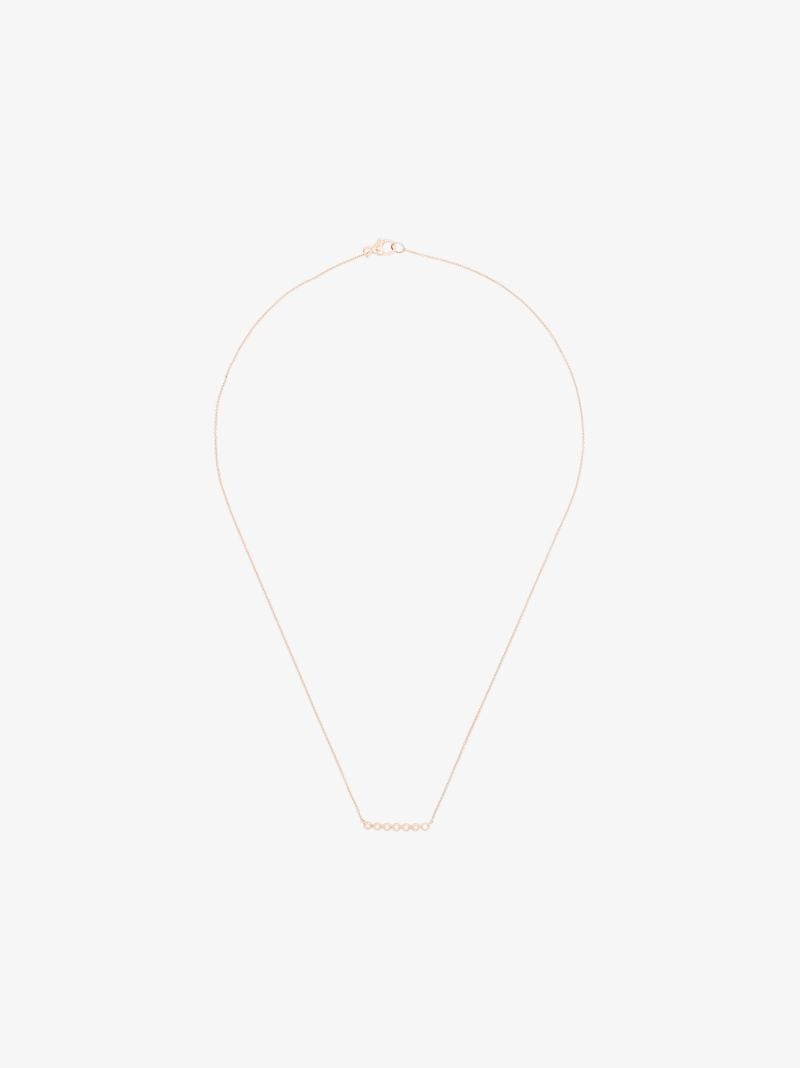 14k Rose Gold Lulu Jack Bar Diamond Necklace