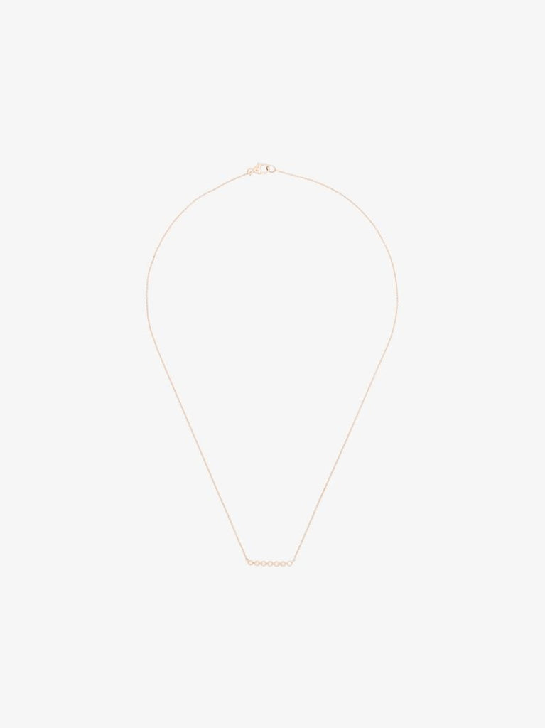 14k Rose Gold Lulu Jack Bar Diamond Necklace