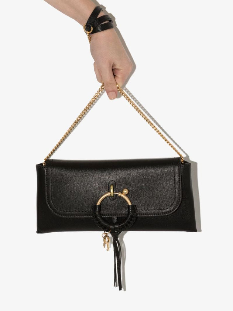 Black Joan Baguette Cross Body Bag