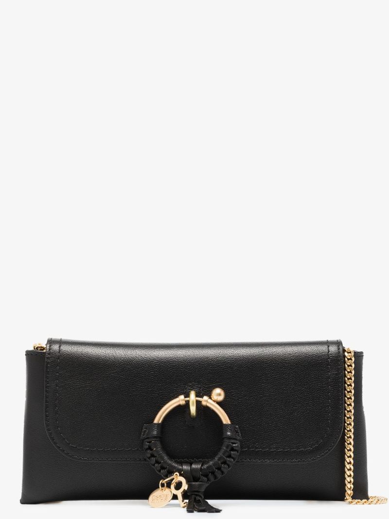 Black Joan Baguette Cross Body Bag
