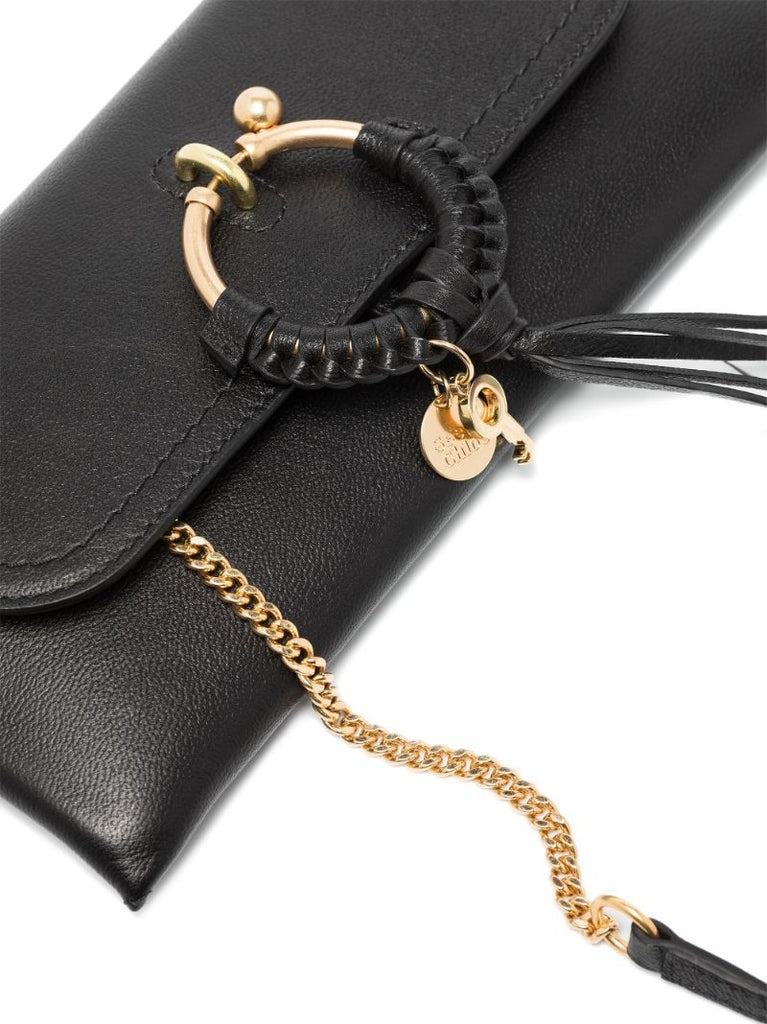Black Joan Baguette Cross Body Bag