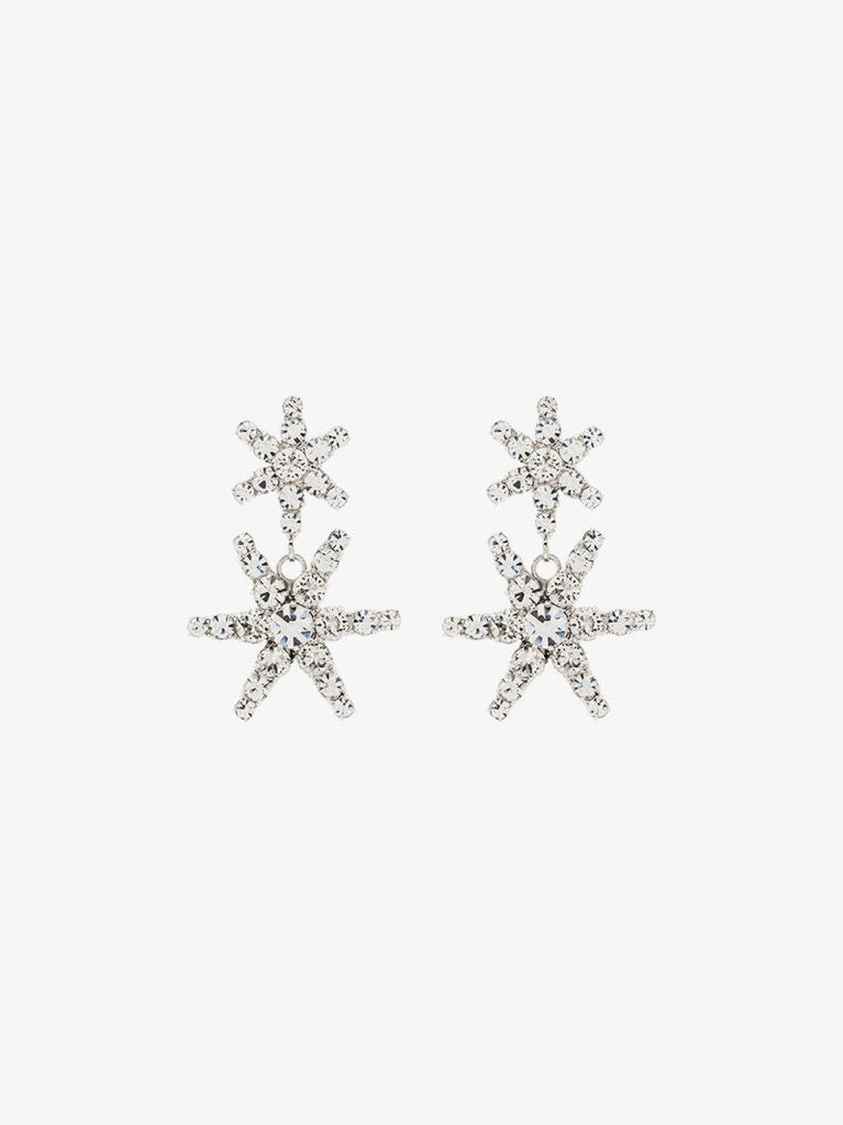 Silver Tone Pluto Crystal Earrings