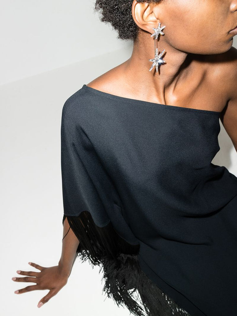 Silver Tone Estee Crystal Earrings