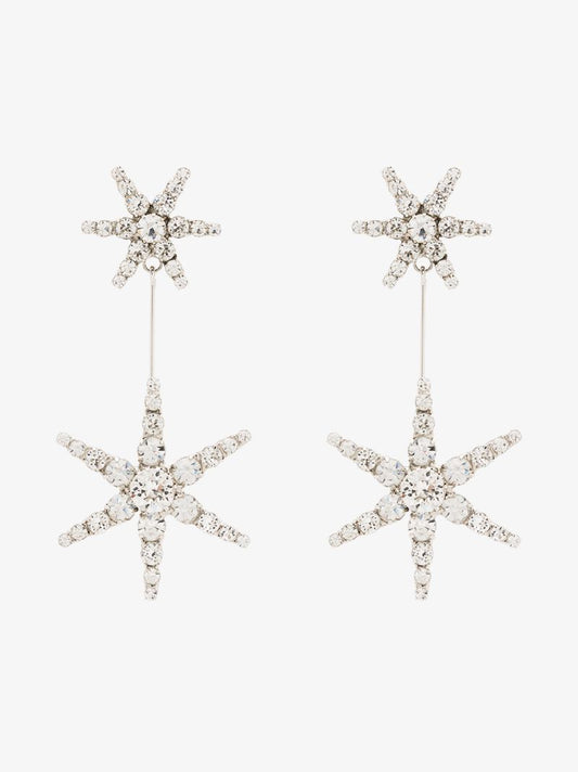 Silver Tone Estee Crystal Earrings