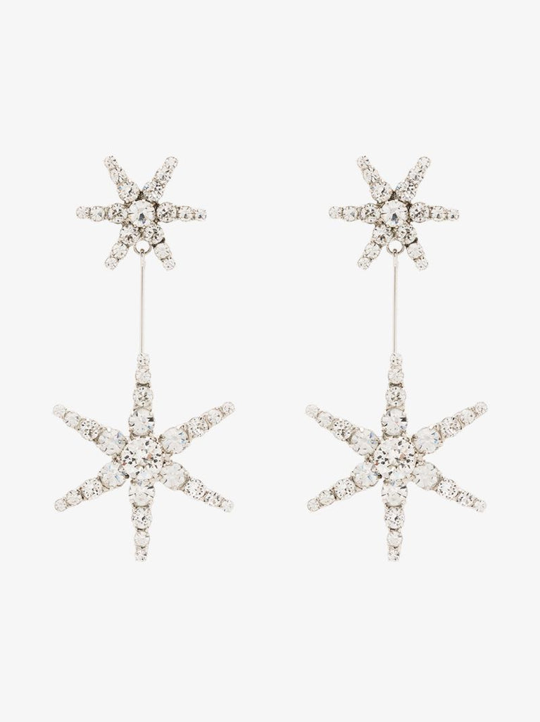 Silver Tone Estee Crystal Earrings
