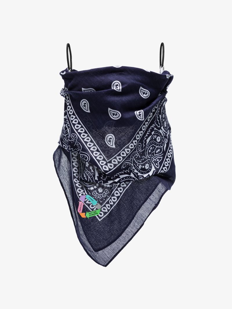 Blue Bandana Print Face Mask
