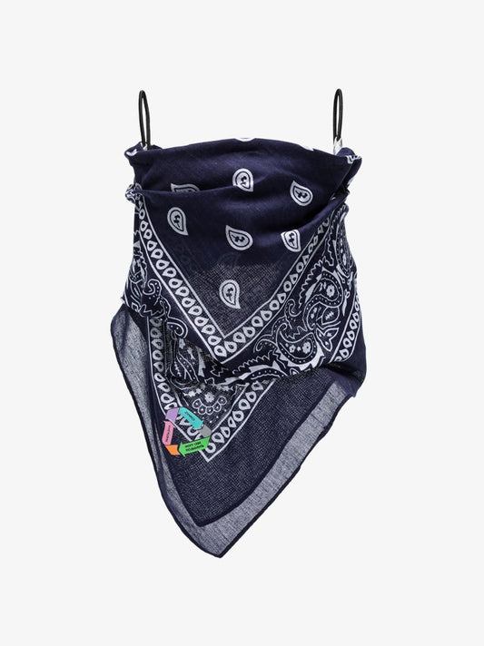 Blue Bandana Print Face Mask